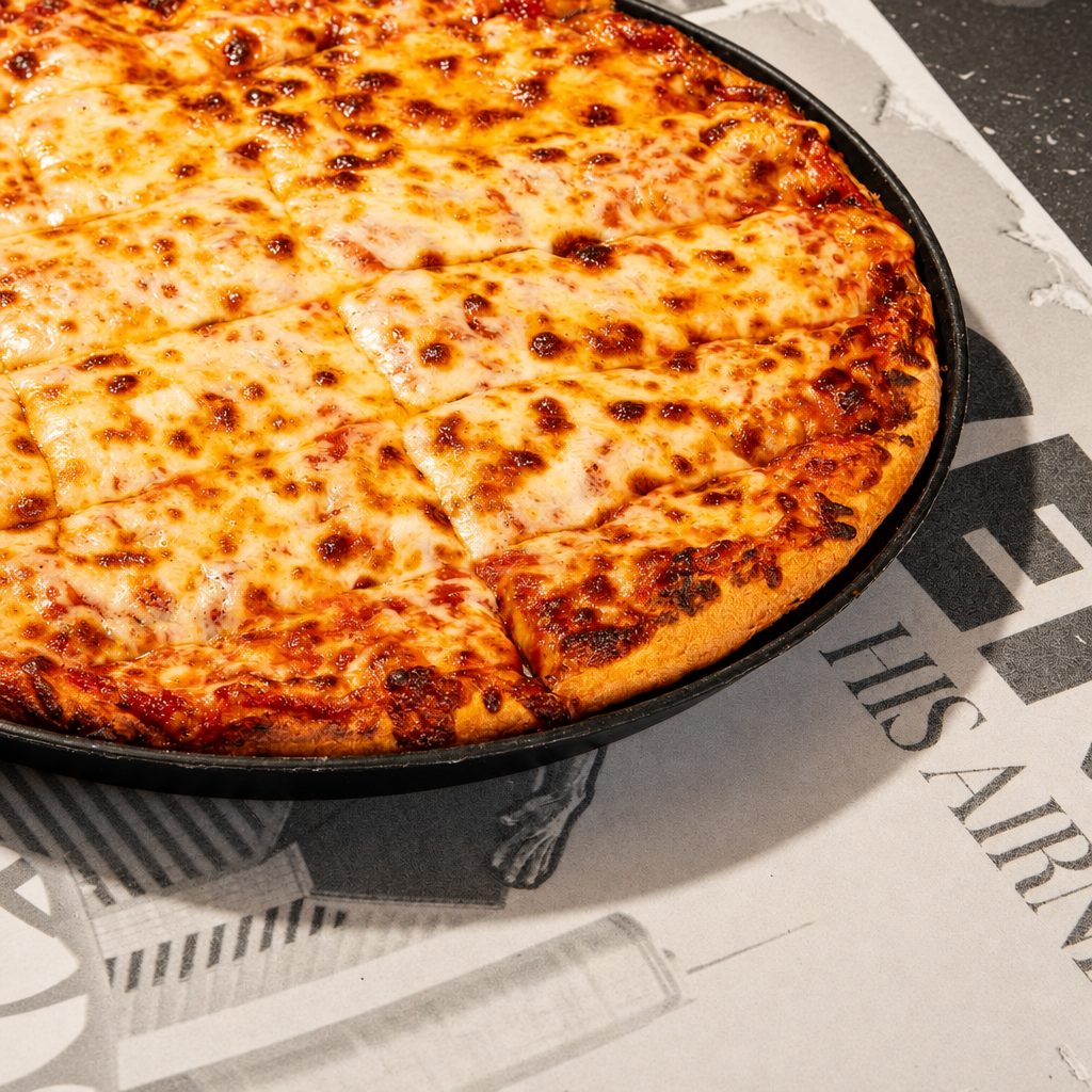 Medium Base Cheese Pizza.